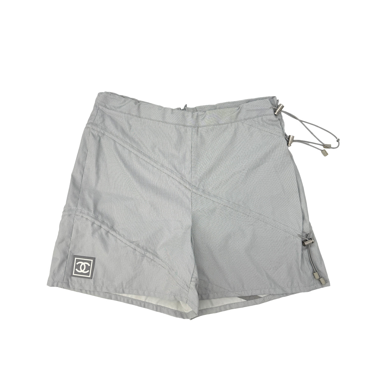 CHANEL COCOMARK IDENTIFICATION SPORTSLINE VEST AND SHORTS SET GRAY 36 01P RTW90289568