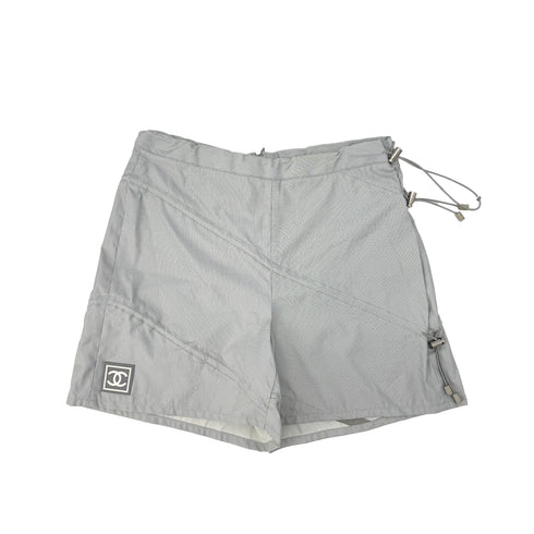 CHANEL COCOMARK IDENTIFICATION SPORTSLINE VEST AND SHORTS SET GRAY 36 01P RTW90289568