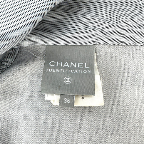 CHANEL COCOMARK IDENTIFICATION SPORTSLINE VEST AND SHORTS SET GRAY 36 01P RTW90289568