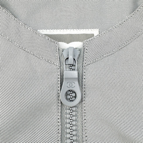 CHANEL COCOMARK IDENTIFICATION SPORTSLINE VEST AND SHORTS SET GRAY 36 01P RTW90289568