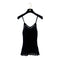 CHANEL COCOMARK RACE CAMISOLE TOPS BLACK RAYON 34 07C RTW 90289570
