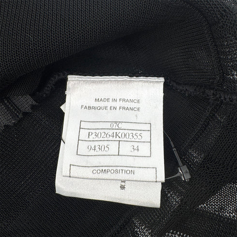 CHANEL COCOMARK RACE CAMISOLE TOPS BLACK RAYON 34 07C RTW 90289570