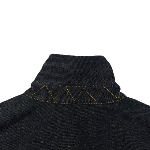 CHANEL VINTAGE COCO BUTTON DENIM SHORT JACKET NAVY COTTON 40 E97 RTW 90289573 - PURPOSE
