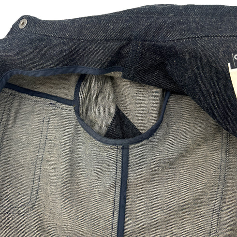 CHANEL VINTAGE COCO BUTTON DENIM SHORT JACKET NAVY COTTON 40 E97 RTW 90289573 - PURPOSE