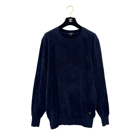 CHANEL LONG SLEEVE TOPS NAVY CUPRA 48 P57 RTW 90289575