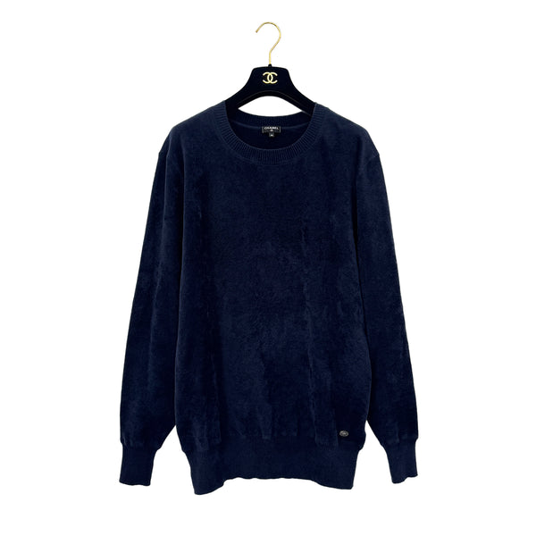 CHANEL LONG SLEEVE TOPS NAVY CUPRA 48 P57 RTW 90289575