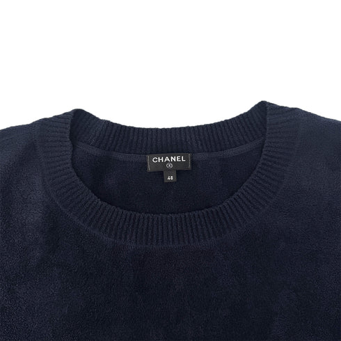 CHANEL LONG SLEEVE TOPS NAVY CUPRA 48 P57 RTW 90289575