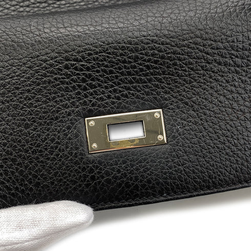 HERMES KELLY 32 RETOURNE BLACK TAURILLON CLEMENCE HAND SHOULDER BAG □O SHW 90289600 - PURPOSE