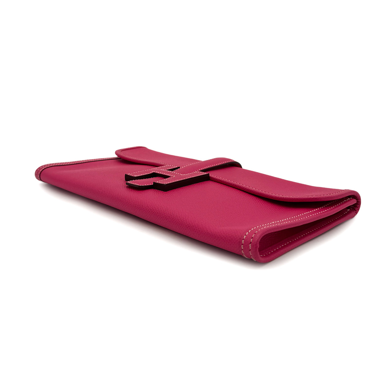HERMES JIGE ELAN 29 ROSE TYRIEN VEAU EPSOM CLUTCH BAG □O 90290195