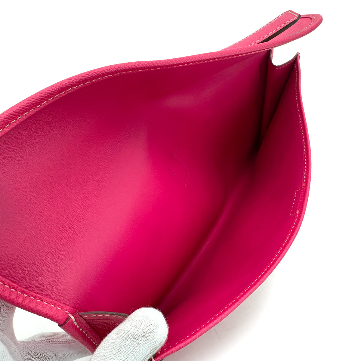HERMES JIGE ELAN 29 ROSE TYRIEN VEAU EPSOM CLUTCH BAG □O 90290195