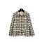 CHANEL COCO BUTTON HOUNDSTOOTH JACKET BEIGE GRAY WOOL 38 98A RTW 90290198