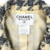 CHANEL COCO BUTTON HOUNDSTOOTH JACKET BEIGE GRAY WOOL 38 98A RTW 90290198