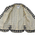 CHANEL COCO BUTTON HOUNDSTOOTH JACKET BEIGE GRAY WOOL 38 98A RTW 90290198
