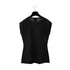 CHANEL JACQUARD CC SLEEVELESS TOPS BLACK COTTON 38 P46 RTW 90290201