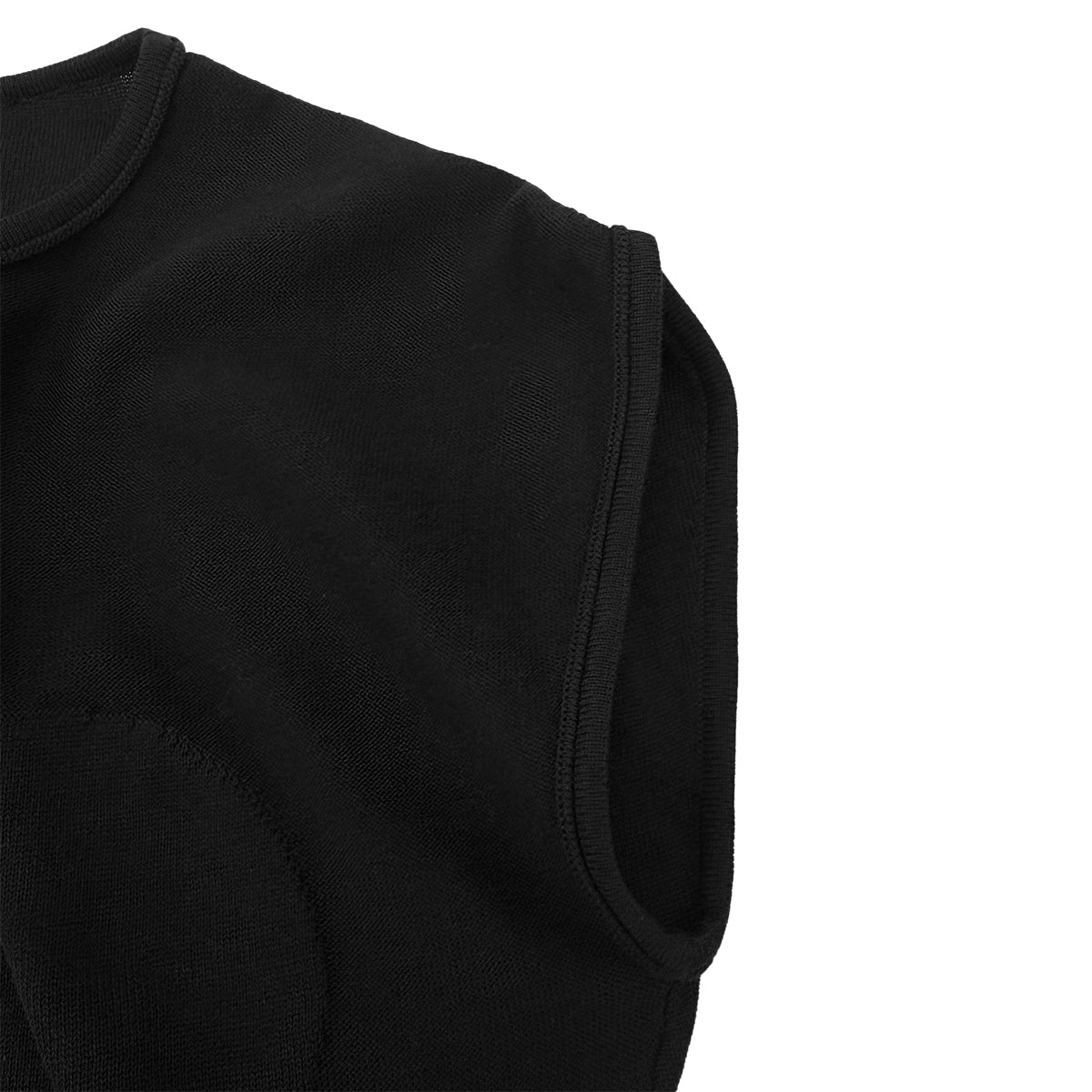 CHANEL JACQUARD CC SLEEVELESS TOPS BLACK COTTON 38 P46 RTW 90290201