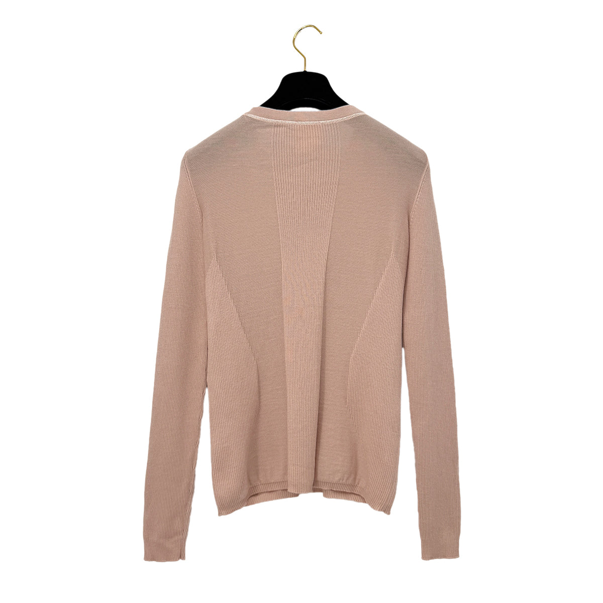 CHANEL KNIT LONG SLEEVE TOPS PINK CASHMERE 42 03C RTW 90290202