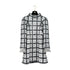 CHANEL PLAID SEQUINS DRESS WHITE BLACK POLYESTER 36 17K RTW 90290205