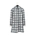 CHANEL PLAID SEQUINS DRESS WHITE BLACK POLYESTER 36 17K RTW 90290205