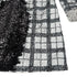 CHANEL PLAID SEQUINS DRESS WHITE BLACK POLYESTER 36 17K RTW 90290205