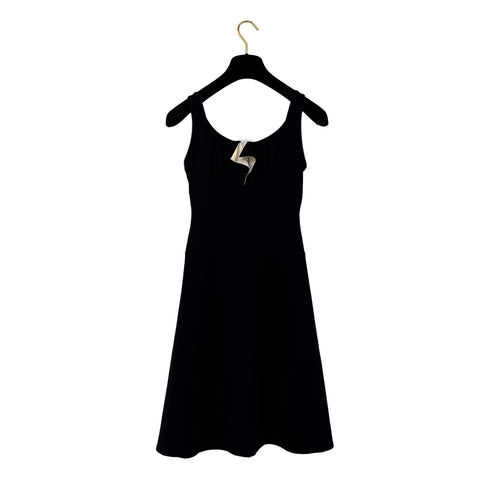 CHANEL COCOMARK SLEEVELESS SWIMWEAR DRESS BLACK NYLON 38 03C RTW 90290207