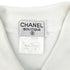 CHANEL VINTAGE COCOBUTTON BICOLOR POLO SHIRT WHITE BLACK COTTON 38 96C RTW 90290210