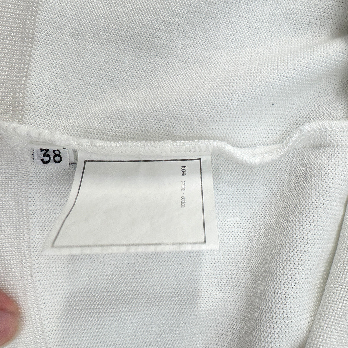 CHANEL COCOBUTTON BICOLOR POLO SHIRT WHITE BLACK COTTON 38 96C RTW 90290210