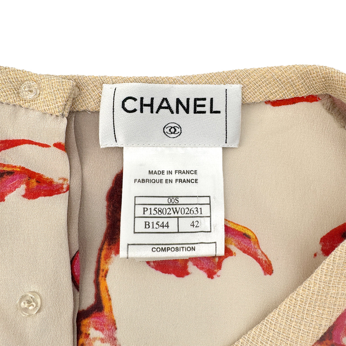 CHANEL MADEMOISELLE SLEEVELESS TOPS BEIGE WOOL 42 00S RTW 90290212