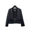 CHANEL COCO BUTTON JACKET BLACK WOOL 34 P73 RTW 90290215