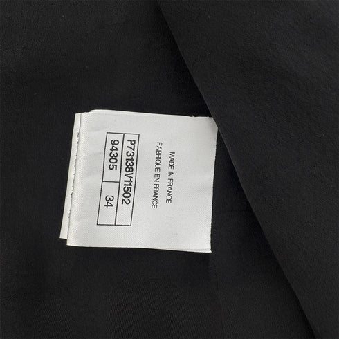 CHANEL COCO BUTTON JACKET BLACK WOOL 34 P73 RTW 90290215