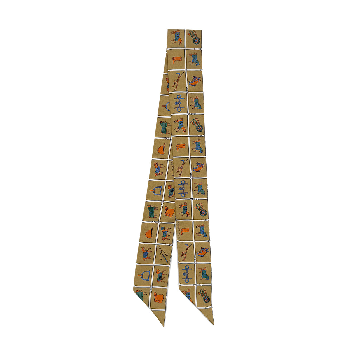 HERMES TWILLY COUVERTURES ET TENUES DE JOUR SCARF MULTICOLOR SILK 90290301