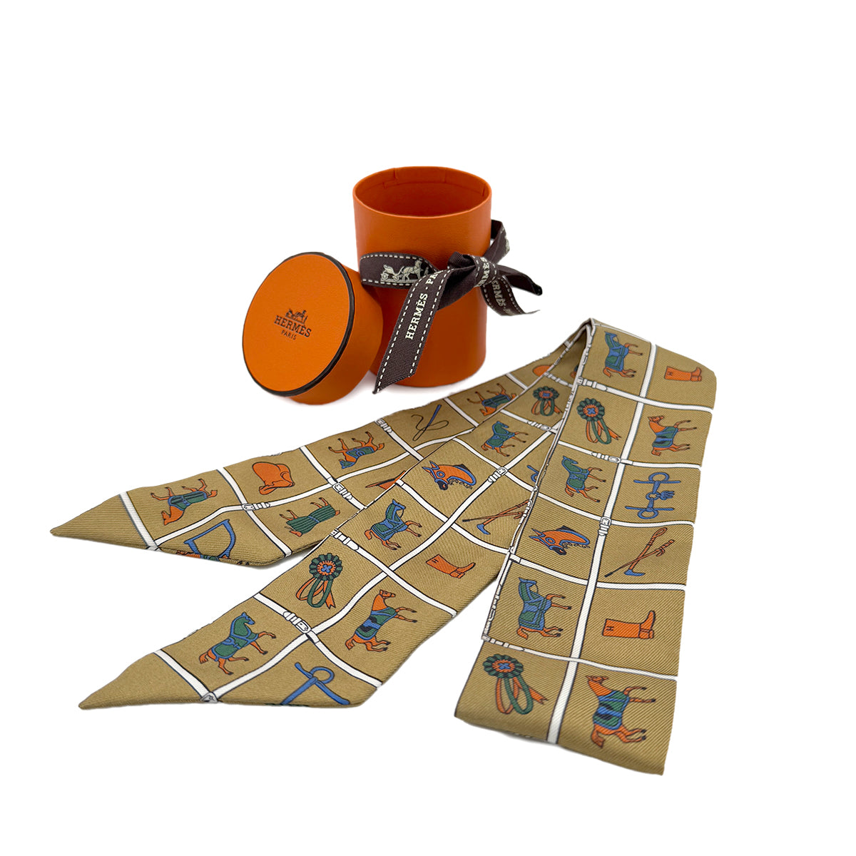 HERMES TWILLY COUVERTURES ET TENUES DE JOUR SCARF MULTICOLOR SILK 90290301