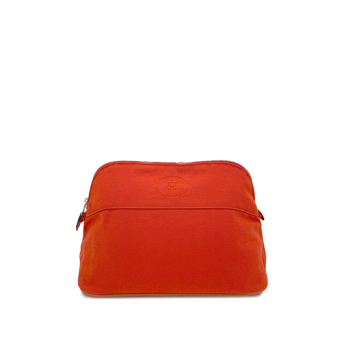 HERMES BOLIDE POUCH 25 FEU ORANGE COTTON 90290302