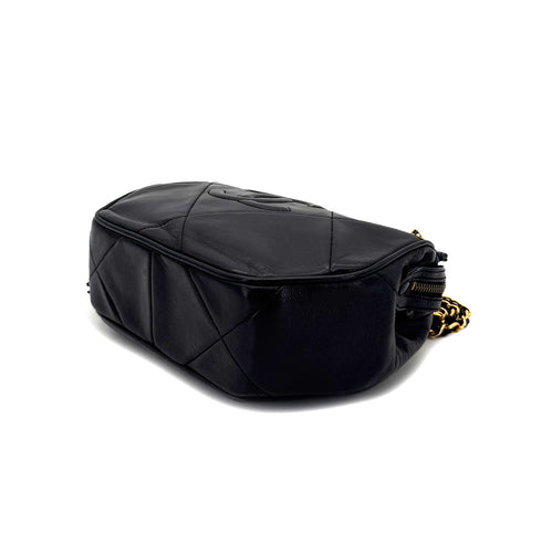 CHANEL VINTAGE MATELASSE FRINGE BIG COCO CHAIN SHOULDER BAG BLACK LAMB SKIN 90290306 - PURPOSE