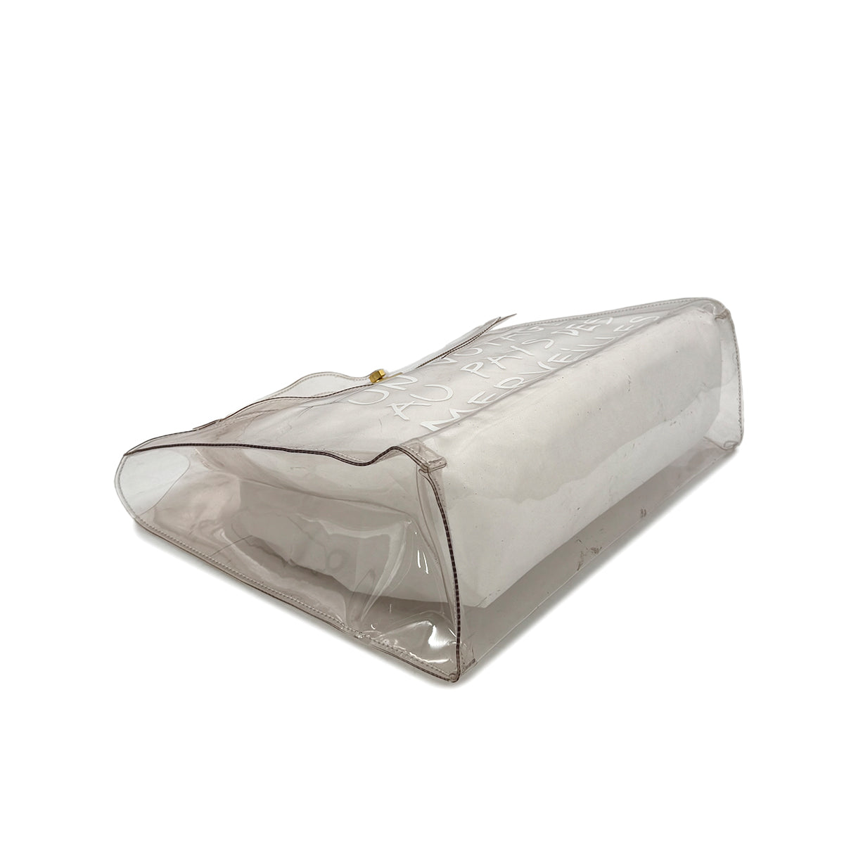 HERMES VINYL KELLY SOUVENIR DE L' EXPOSITION 1997 CLEAR HAND BAG 90290309