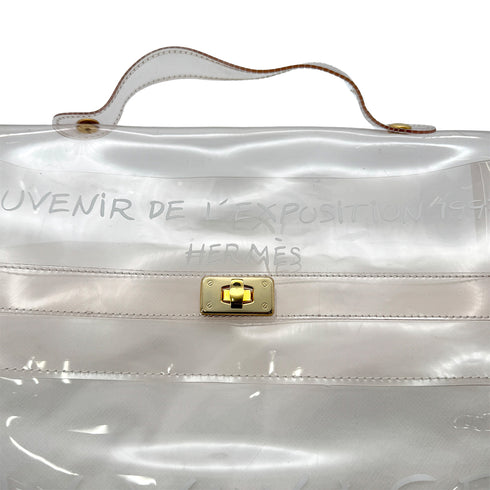 HERMES VINYL KELLY SOUVENIR DE L' EXPOSITION 1997 CLEAR HAND BAG 90290309 - PURPOSE
