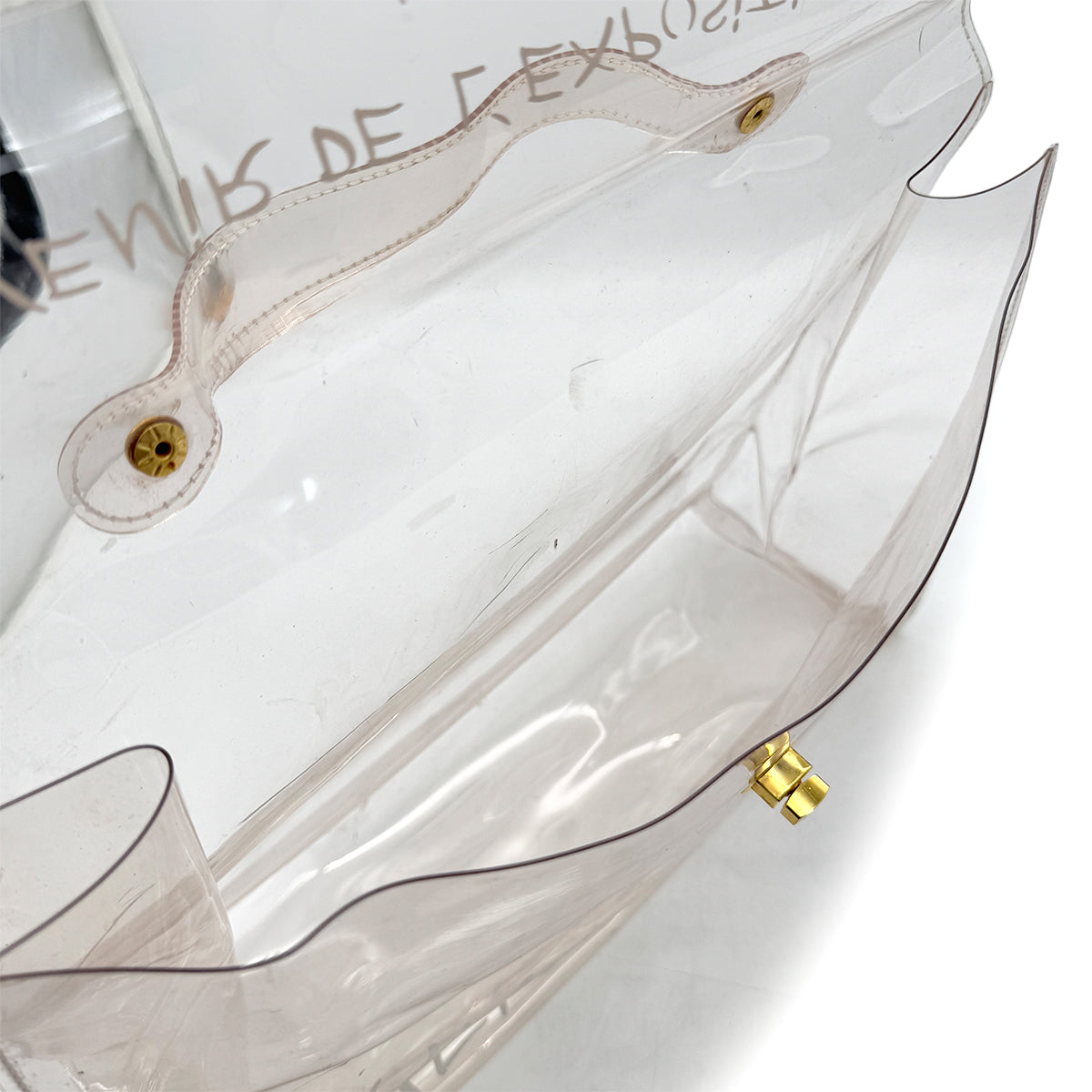 HERMES VINYL KELLY SOUVENIR DE L' EXPOSITION 1997 CLEAR HAND BAG 90290309