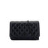 CHANEL MATELASSE CHAIN WALLET BLACK LAMB SKIN 90290311 - PURPOSE