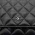 CHANEL MATELASSE CHAIN WALLET BLACK LAMB SKIN 90290311 - PURPOSE
