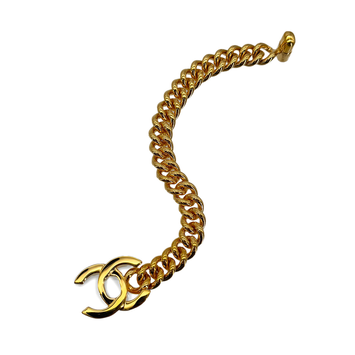 CHANEL VINTAGE BRACELET COCOMARK TURN LOCK GOLD ACCESSORY 96P 90290312
