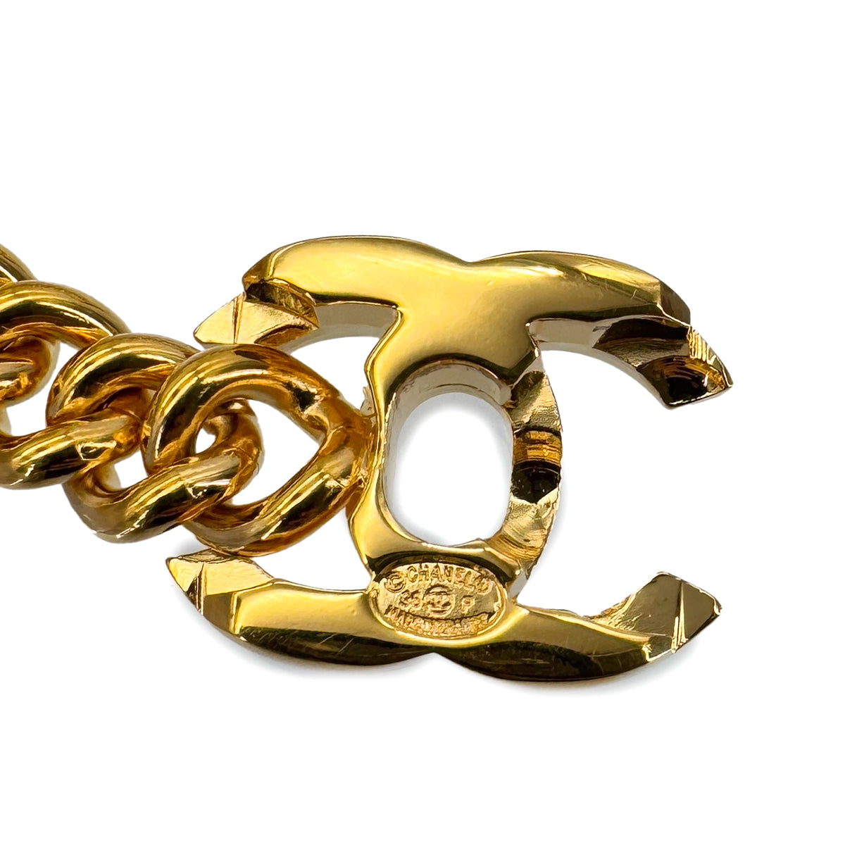 CHANEL VINTAGE BRACELET COCOMARK TURN LOCK GOLD ACCESSORY 96P 90290312