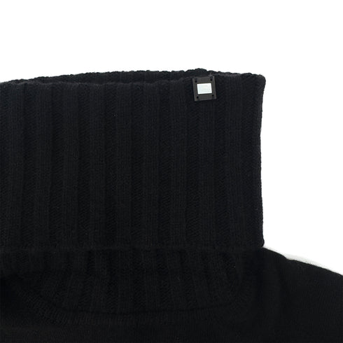 CHANEL KNIT LONG SLEEVE TOPS BLACK CASHMERE 38 01A RTW 90290315