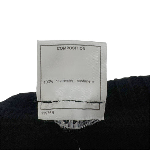 CHANEL KNIT LONG SLEEVE TOPS BLACK CASHMERE 38 01A RTW 90290315
