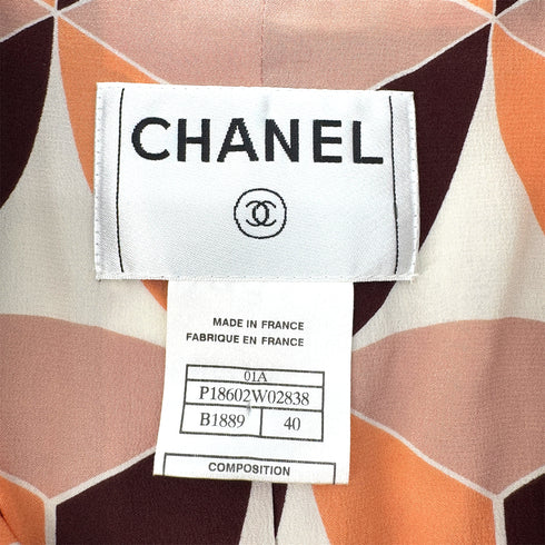CHANEL COCO BUTTON TWEED JACKET ORANGE WOOL 40 01A RTW 90290316