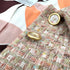 CHANEL COCO BUTTON TWEED JACKET ORANGE WOOL 40 01A RTW 90290316