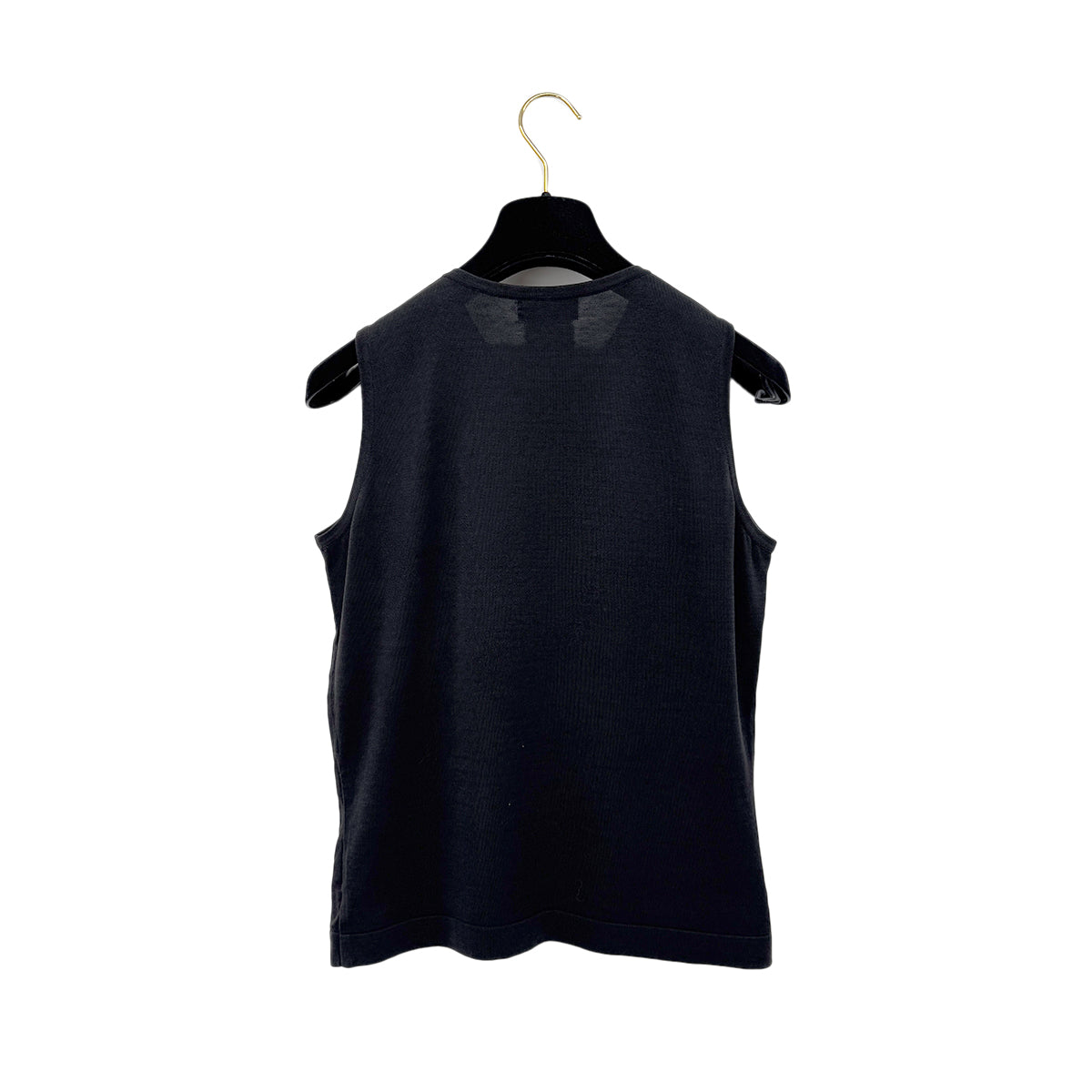 CHANEL COCO BUTTON SLEEVELESS TOPS BLACK RTW 38 97P RTW 90290318