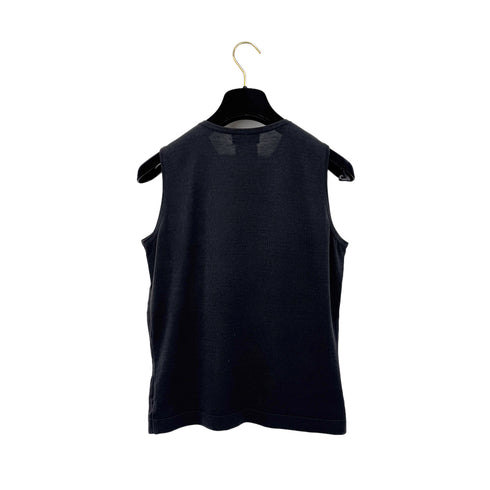 CHANEL VINTAGE COCO BUTTON SLEEVELESS TOPS BLACK RTW 38 97P RTW 90290318 - PURPOSE