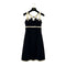 CHANEL VINTAGE COCOMARK SLEEVELESS DRESS BLACK WHITE NYLON 42 96C RTW 90290319 - PURPOSE