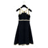 CHANEL VINTAGE COCOMARK SLEEVELESS DRESS BLACK WHITE NYLON 42 96C RTW 90290319 - PURPOSE