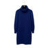 CHANEL VINTAGE KNIT LONG SLEEVE DRESS COCO BUTTON BLUE WOOL 36 RTW 90290320 - PURPOSE