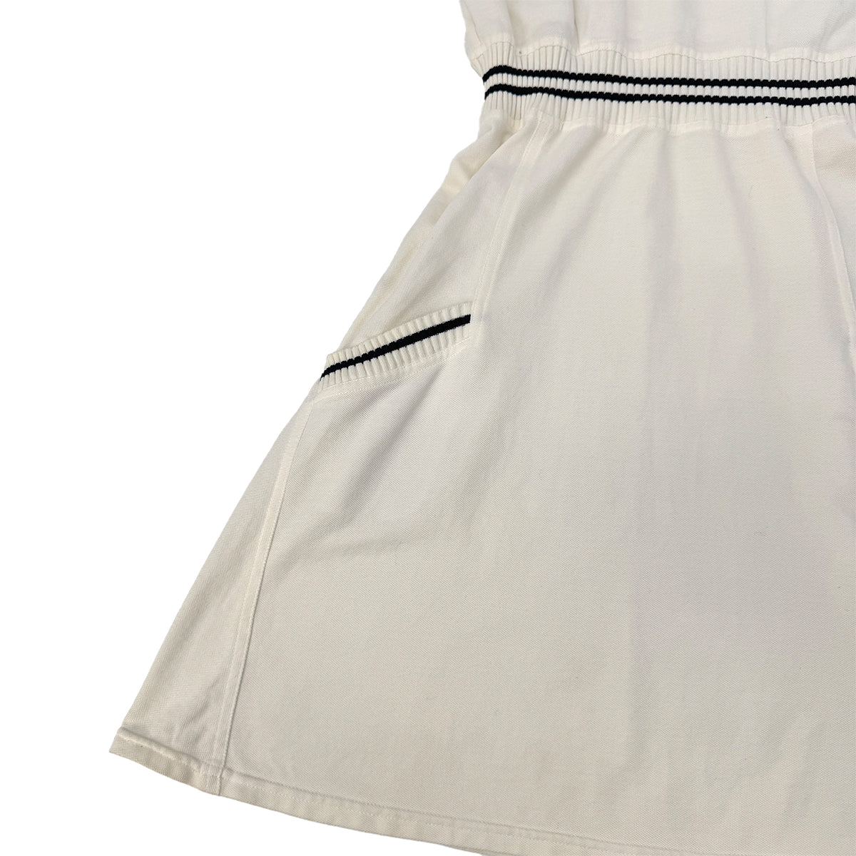 CHANEL SPORTS LINE COCOMARK SLEEVELESS DRESS WHIYE COTTON 40 RTW 90290321